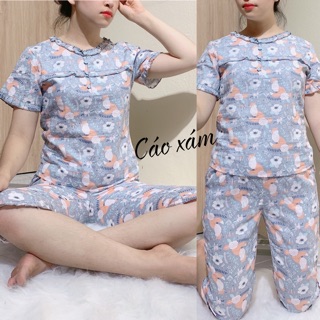 Đồ bộ nữ cổ khuy bèo