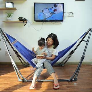 Võng xếp khung thép cao cấp VINANOI KVT32 Lưới võng cỡ đại bảo hành 12 tháng  LƯỚI XANH DƯƠNG/XANH LÁ/