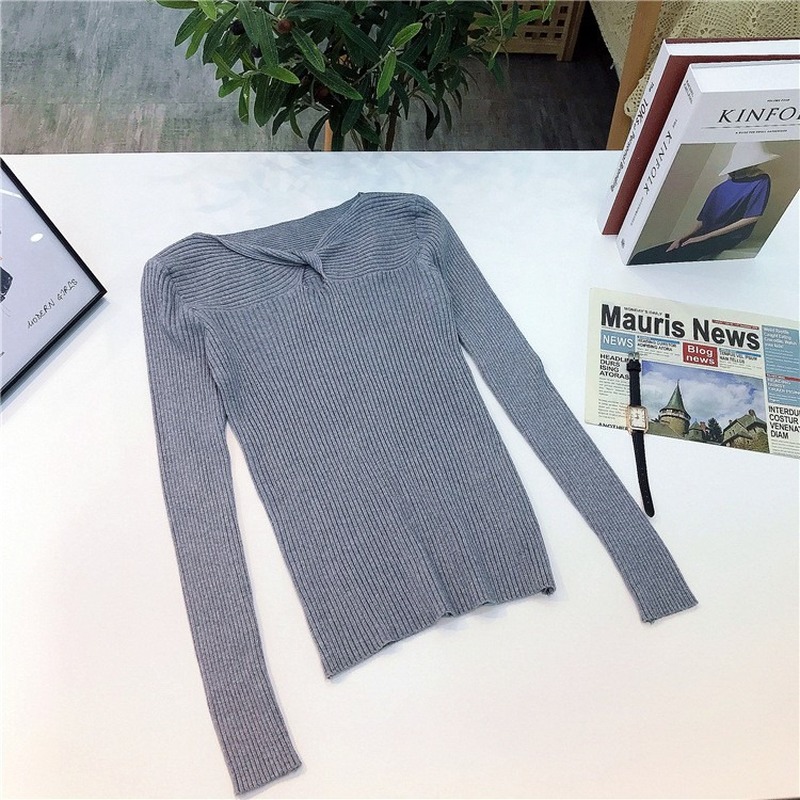 Áo Sweater Cổ Chữ V Khoét Sâu Quyến Rũ Thời Trang Xuân Thu Cho Nữ  928