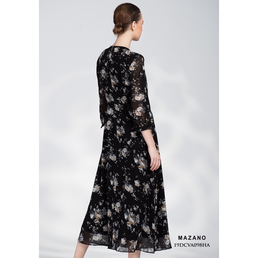 Váy họa tiết cách điệu tay dài MAZANO MS 19DCVA098HA