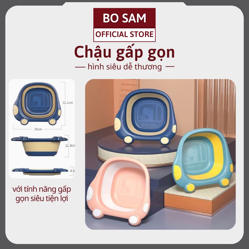 Chậu rửa mặt gấp gọn cho bé, Chậu tắm, chậu gấp gọn, Shop bố sam, An toàn, Cao Cấp