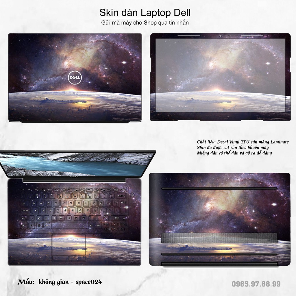 Skin dán Laptop Dell in hình không gian nhiều mẫu 4 (inbox mã máy cho Shop)