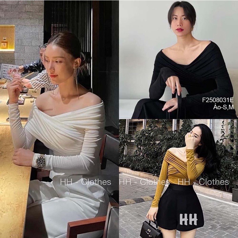Áo cotton giấy tặng kèm khuy X đắp chéo vai co dãn tốt vanmiushop