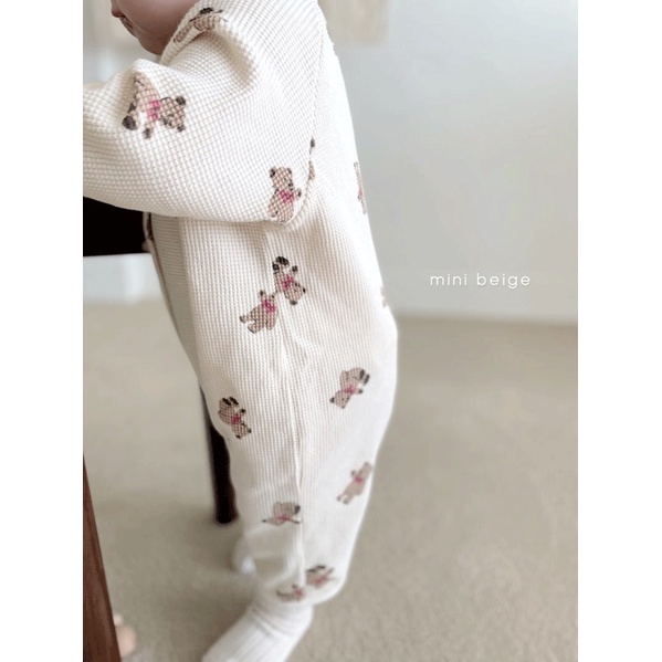 Bộ liền thân dài tay cho bé_Jump gấu cotton dệt kim cao cấp siêu cưng cho bé trai bé gái
