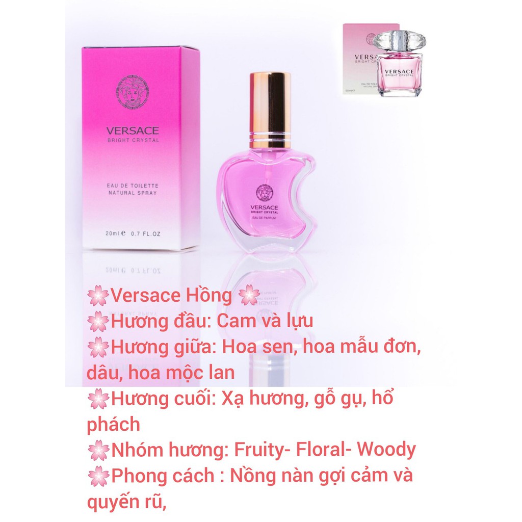 Nước Hoa Mini Versace Bright Crystal Hồng 20ml Nữ Chính Hãng