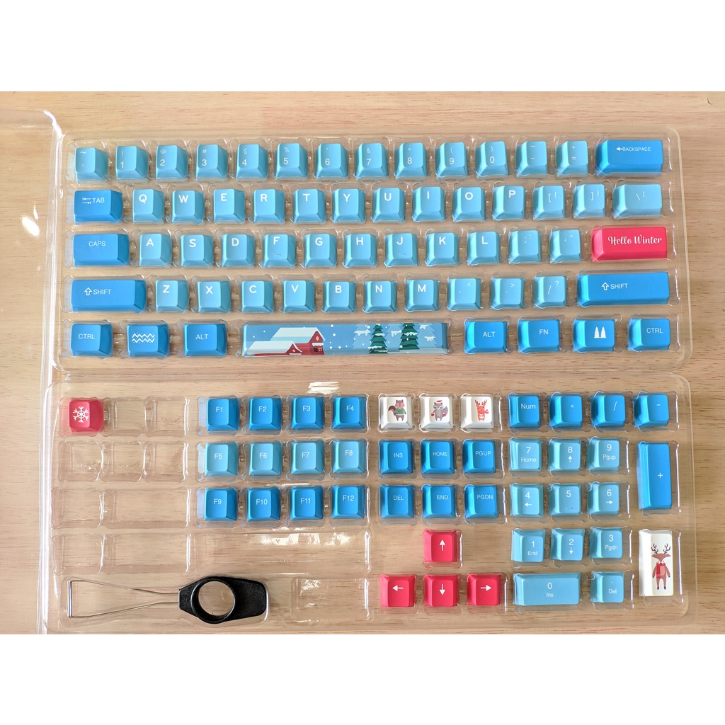 [Mã 252ELSALE hoàn 7% đơn 300K] Set Keycap PBT in dye-sub nút bàn phím cơ phù hợp các loại bàn phím layout chuẩn