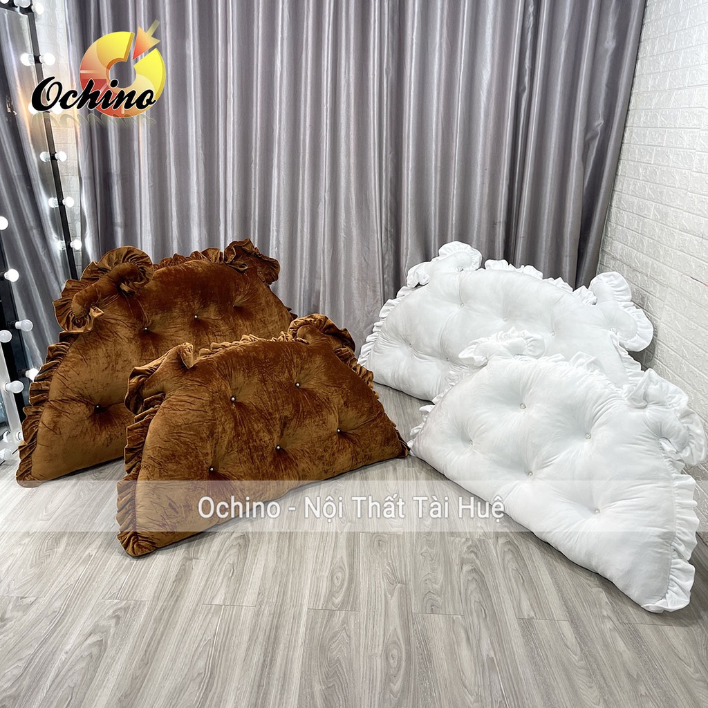 Gối Tựa Đầu Giường, Đệm Đầu Giường Mẫu Hoàng Gia Chữ Nhật Handmade 1M2-55 Và 1M6-75 ( Ảnh Thật Và Video)