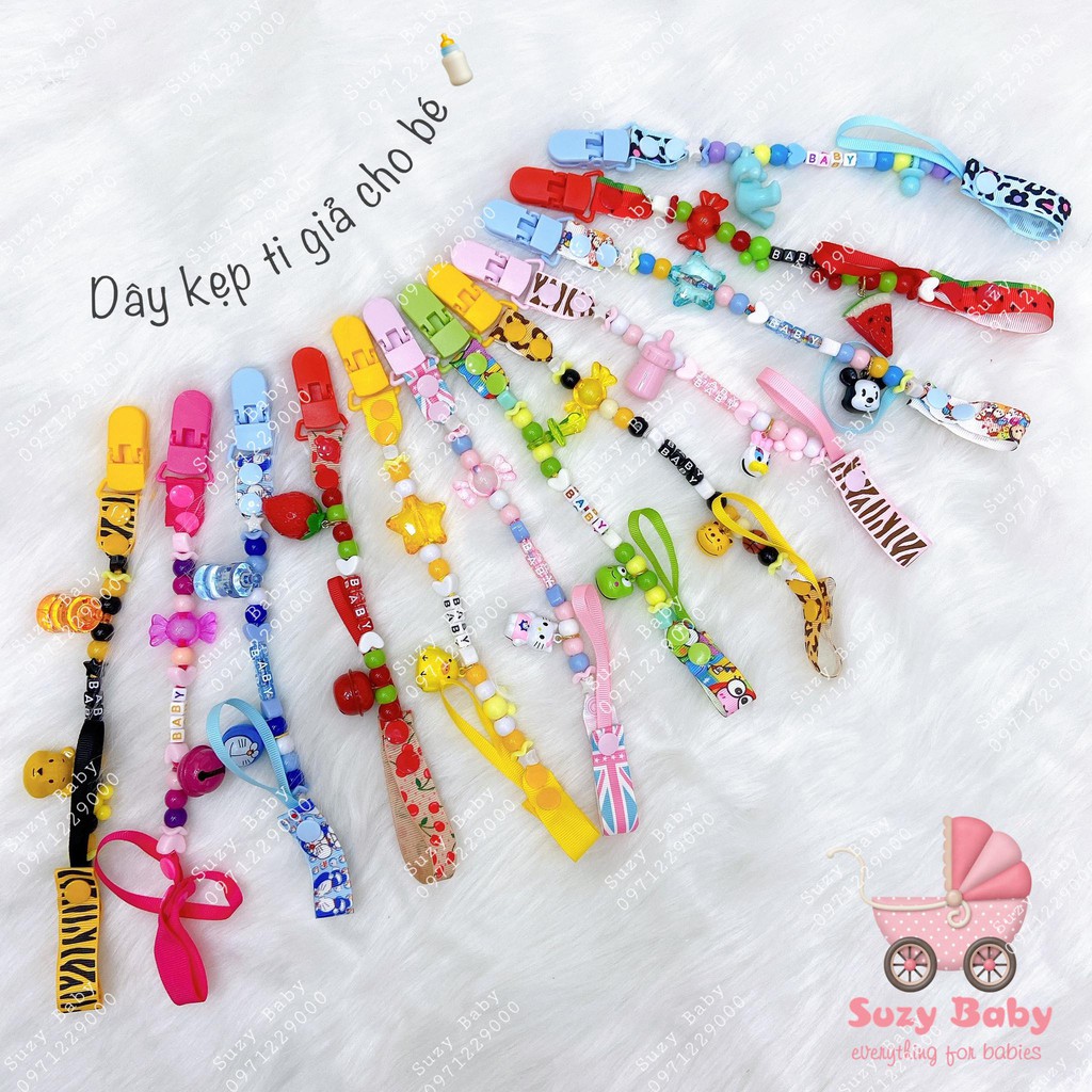 Dây kẹp giữ ti giả tiện dụng dành cho các bé
