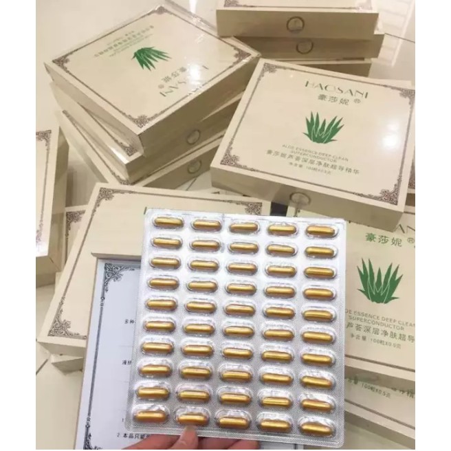 Viên Thải Chì, Viên Tẩy Chì Haosani Dùng Cho Máy Thải Chì, Thải Độc Tố Da Mặt-1 Hộp 100 viên