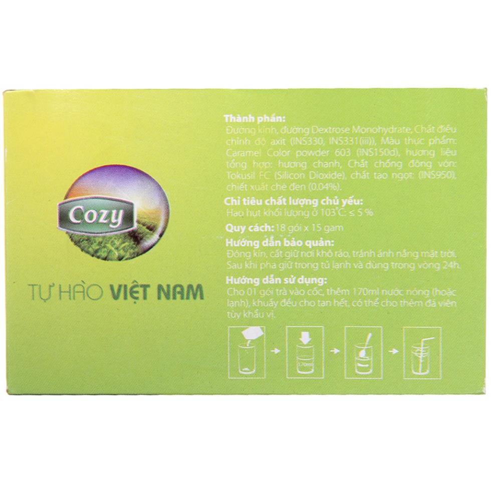 Trà Cozy Ice Tea hương Đào /cozy ice tea chanh Chanh /ice tea sâm Bí Đao/ice tea vải