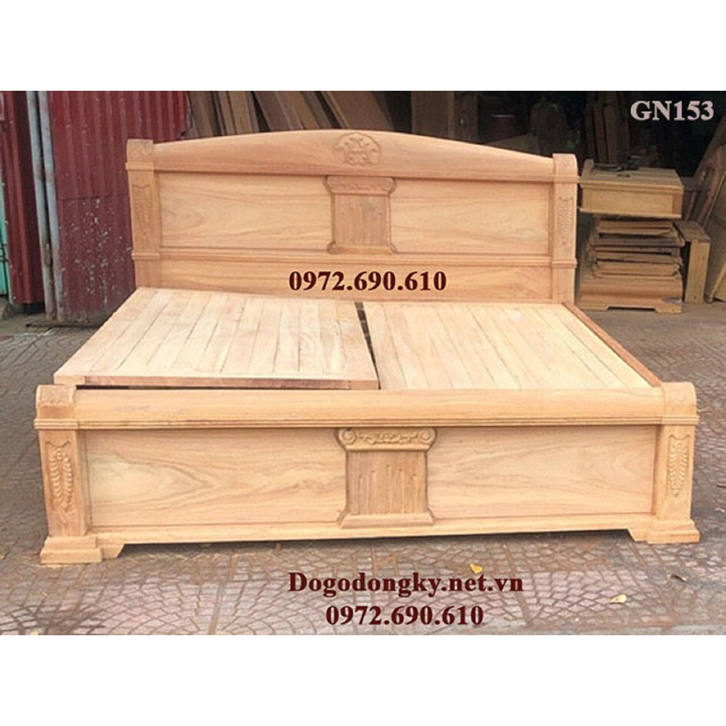 Mẫu giường gỗ giá rẻ dành cho mọi nhà GN153