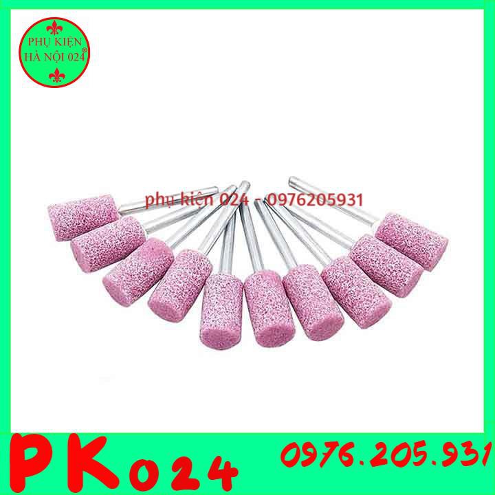 Combo Đá Mài Trục 3mm Đường Kính Mũi Từ 4-10mm Hình Trụ, Hình Nón