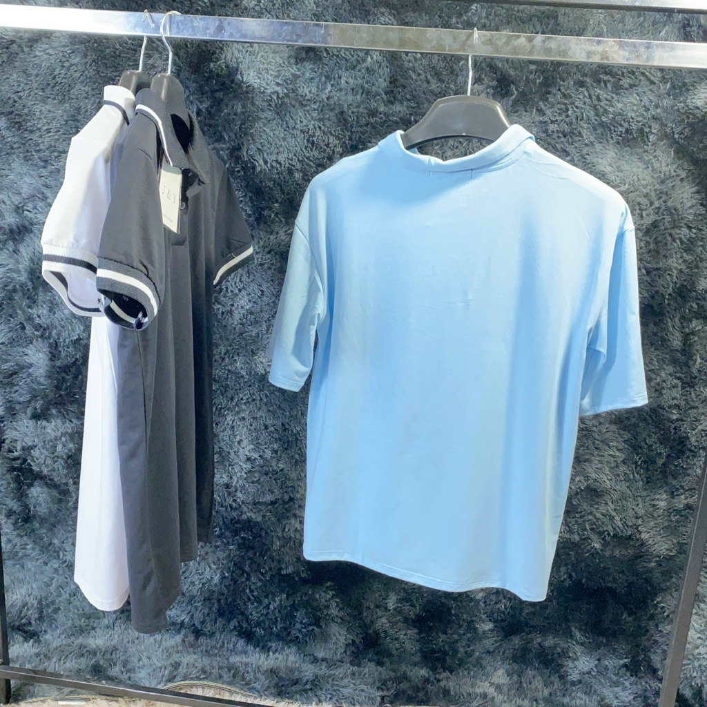 Áo Polo Unisex Trơn From Rộng Vải Cotton Co Dãn - Áo Polo Nam Nữ Phong Cách Ulzzang AZ-002