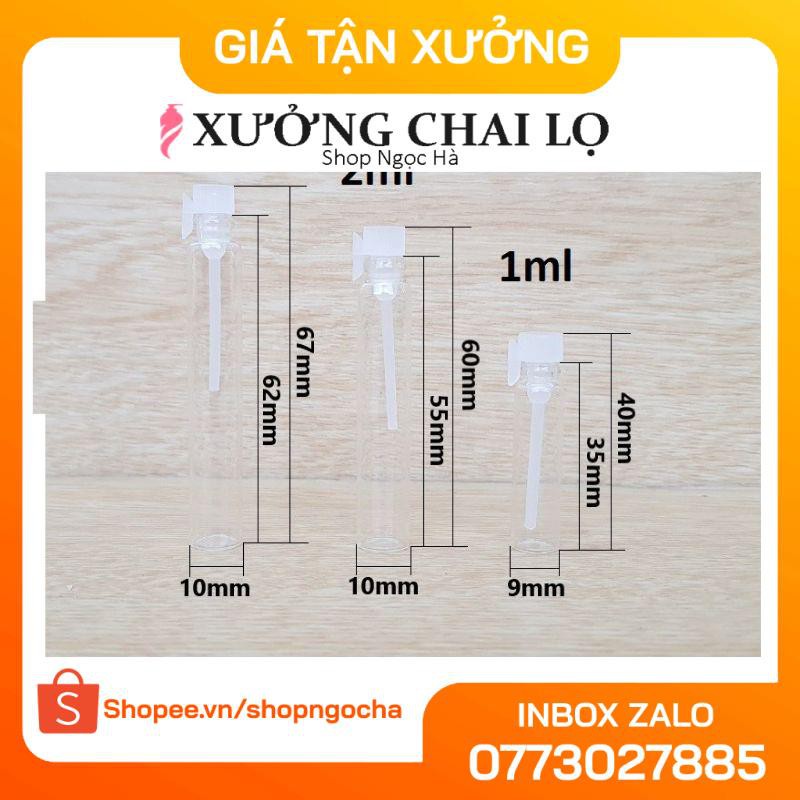 [GIÁ RẺ NHẤT] [Combo 100sp] Lọ Chiết Nước Hoa ❤ Ống chiết mẫu thử nước hoa 1ml 2ml 3ml đựng dầu thơm , phụ kiện du lịch