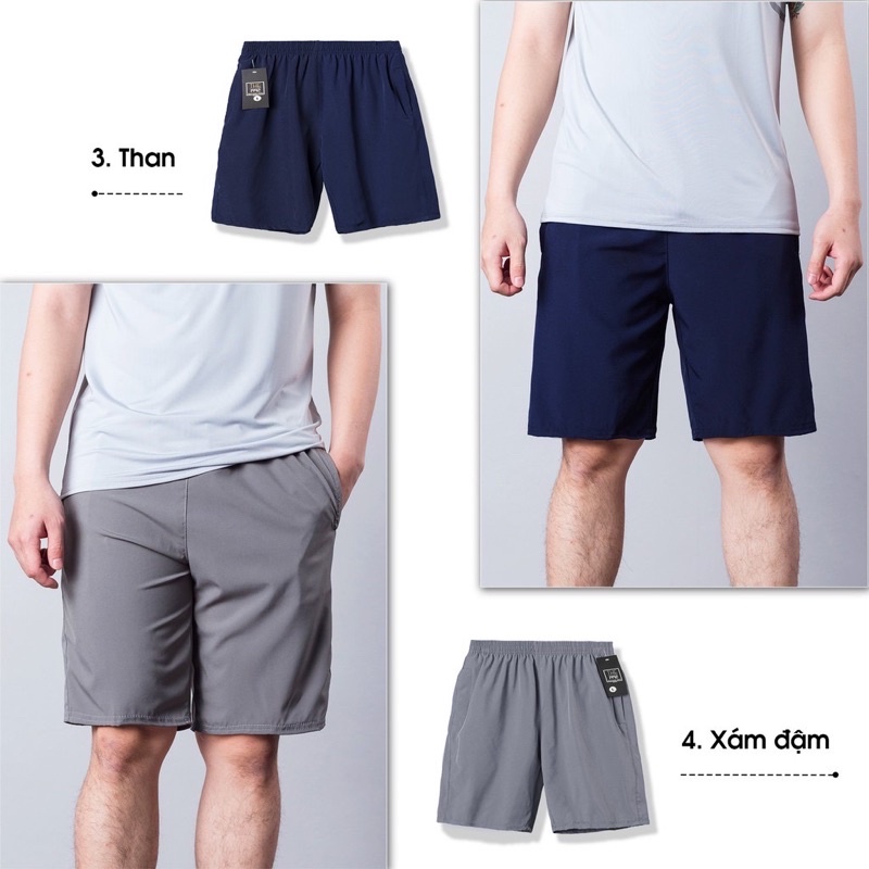 Quần đùi nam ống rộng, quần short nam nhiều màu vải gió thoáng mát