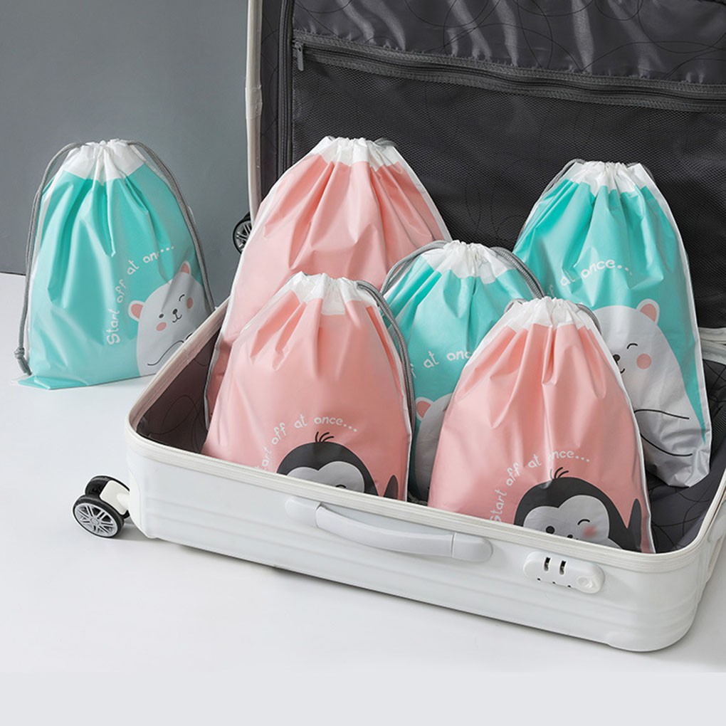 Túi vải đựng đồ có dây gút tiện lợi khi xếp vào vali với nhiều hình ảnh và màu sắc để lựa chọn