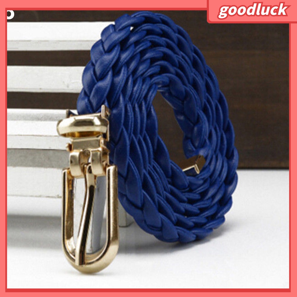 Dây Nịt Bản Hẹp Bằng Da Giả Cho Nữ