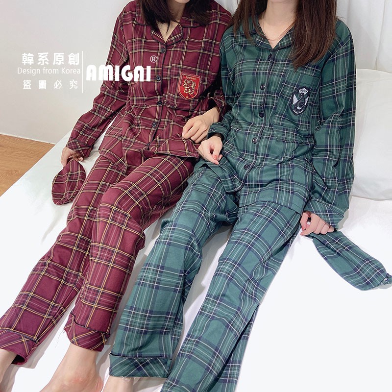 SPAO Bộ đồ ngủ tay dài kèm bịt mắt kiểu Harry Potter cá tính cho cặp đôi