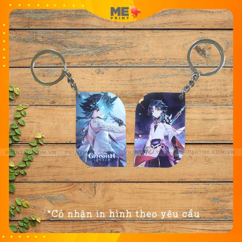 Móc khoá genshin impact in 2 mặt chất liệu mica bền đẹp cute, móc khoá in theo yêu cầu hình game - anime - manga giá rẻ