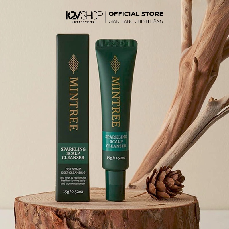 Tinh chất tẩy tế bào chết cho da đầu Mintree Sparkling Scalp Cleanser 15g - K2V Shop