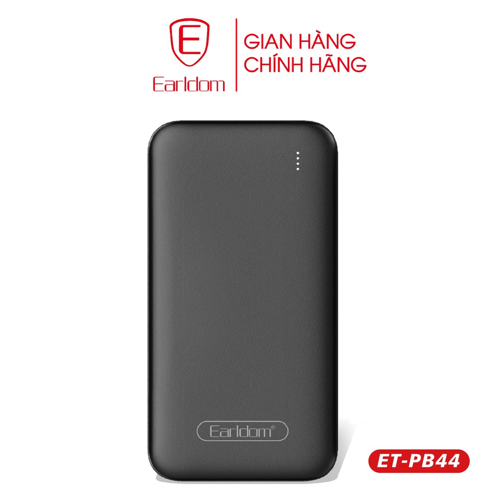 Sạc dự phòng 10.000mAh gồm 2 cổng sạc ra USB Earldom PB44 chính hãng