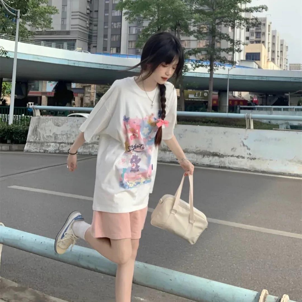 Áo thun nữ NRVP cổ tròn ngắn tay thời trang mùa hè phong cách Hàn Quốc 2022
