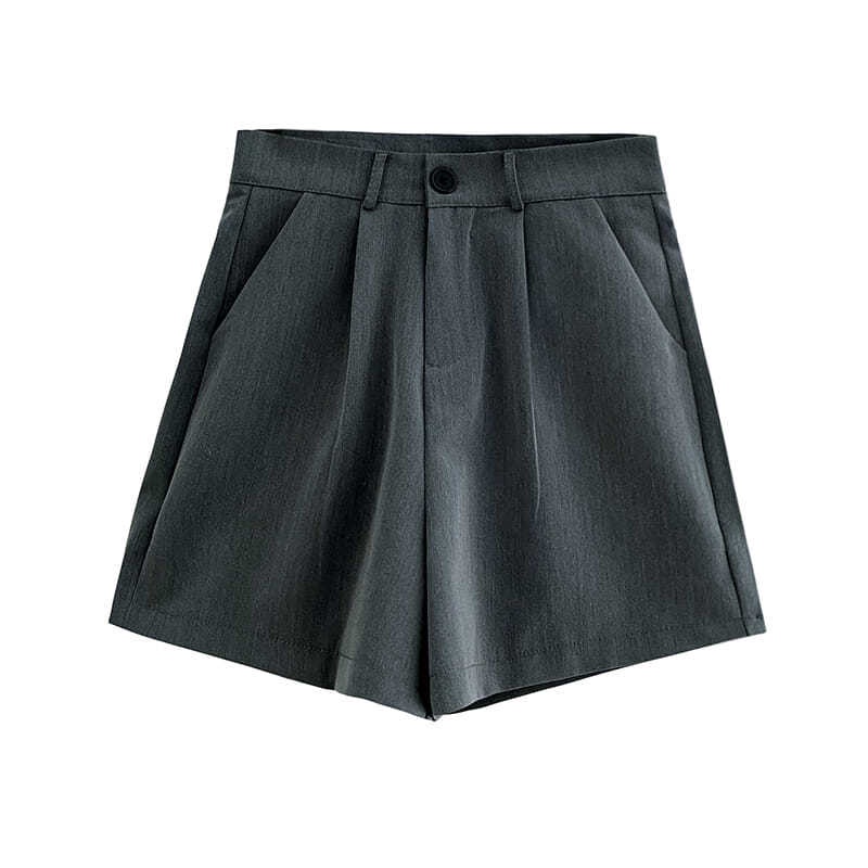 COZOKC COZOK Quần Đùi Lưng Cao Ống Rộng Kiểu Dáng Hàn Quốc Hợp Thời Trang