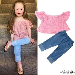 Set áo quần Jeans thời trang cho bé gái