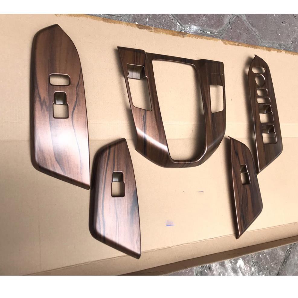 CRV, Bộ ốp nội thất vân gỗ xe honda CRV 2018-2019 2020- 5 chi tiết .