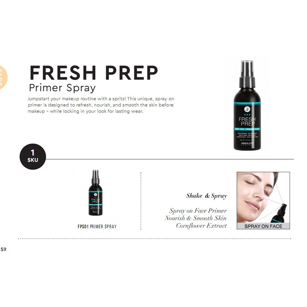 Xịt lót trước khi trang điểm Absolute NewYork Fresh Prep Primer Spray 100ml FPS