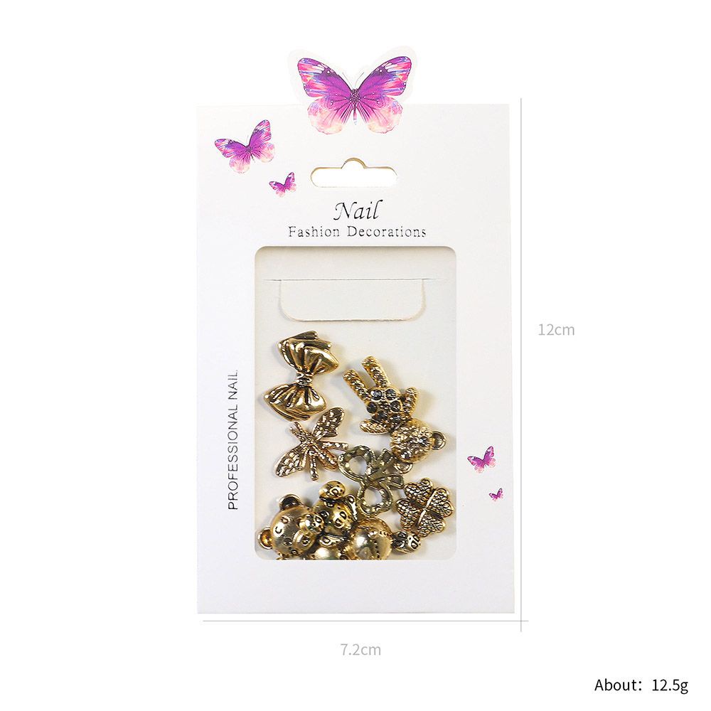 Bộ 10 Khung Ảnh Trang Trí Móng Tay Hình Ngôi Sao Năm Cánh/ Trái Tim/ Chữ Cái Bằng Hợp Kim