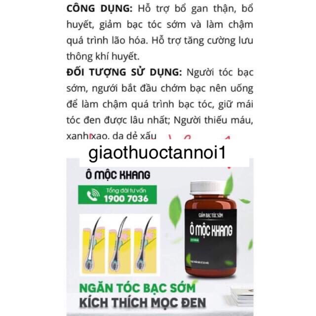 Ô mộc khang - ngăn tóc bạc sớm, kích thích tóc mọc đen hơn