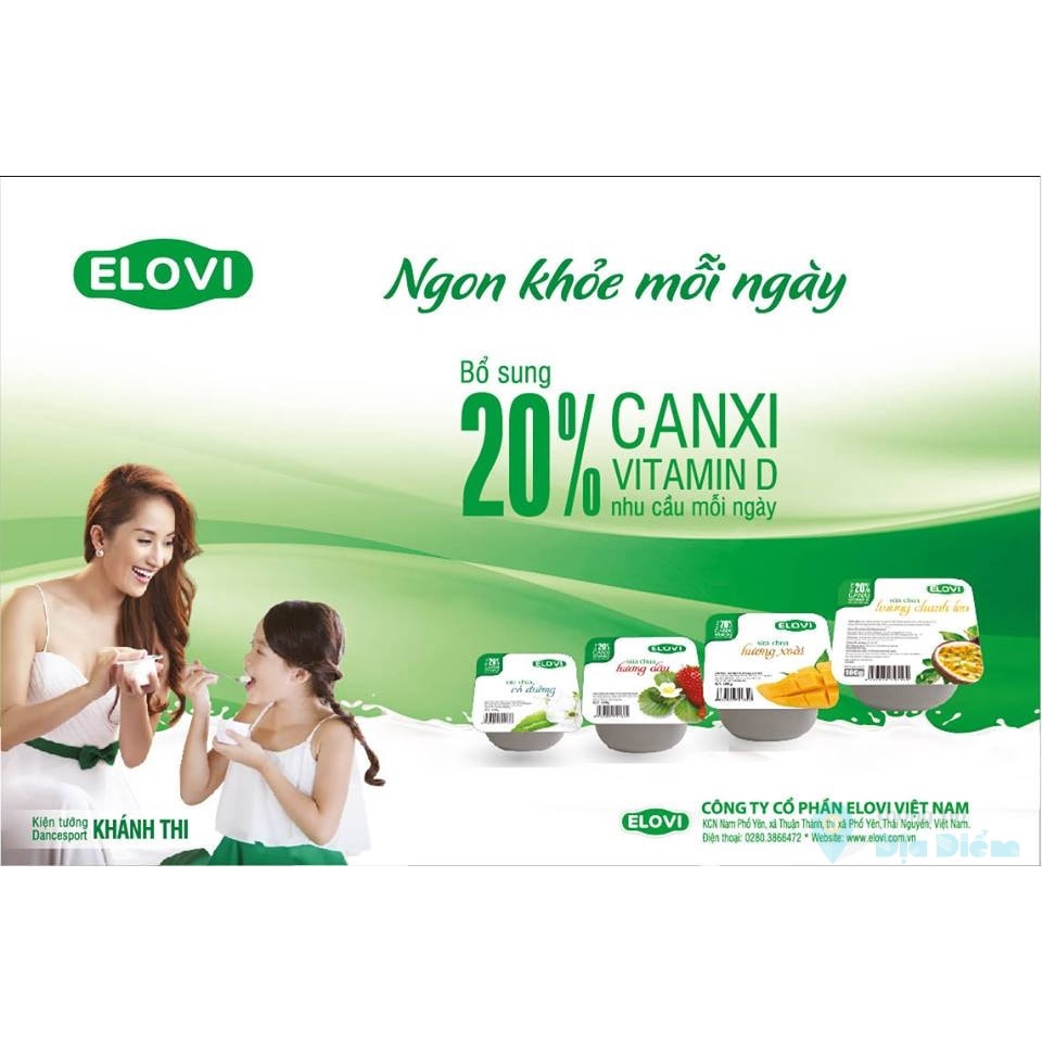 Sữa chua Elovi Thùng 48 Hộp x 70g, Date mới hàng ngày, Có 3 vị Xoài, Dâu, Sữa chua Trắng và MIX Nhiều vị. HSD 45 ngày.