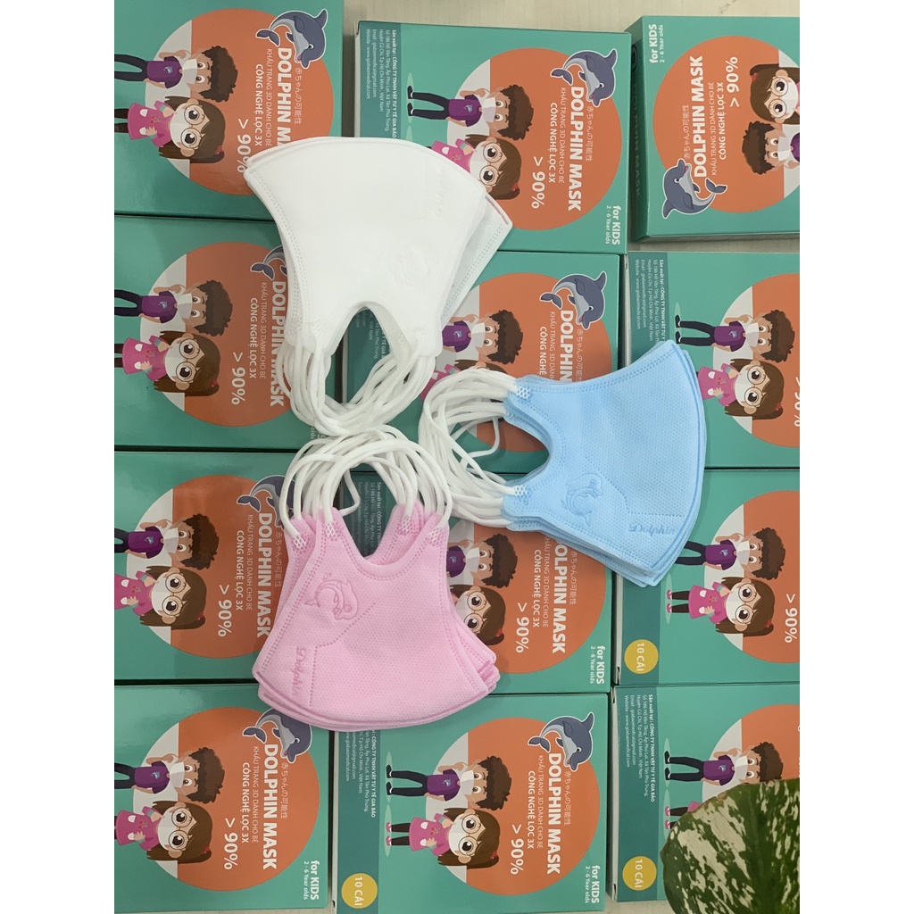 (Quà tặng) Khẩu trang em bé Dolphin ( 1 - 6 tuổi)