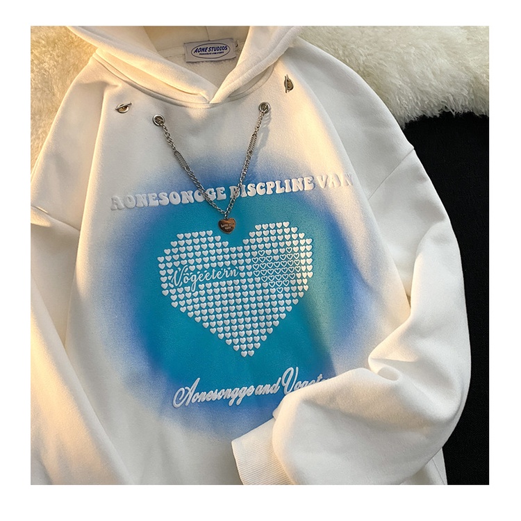 Áo hoodie in họa tiết chữ màu xanh lam/ trắng/ đen  | BigBuy360 - bigbuy360.vn