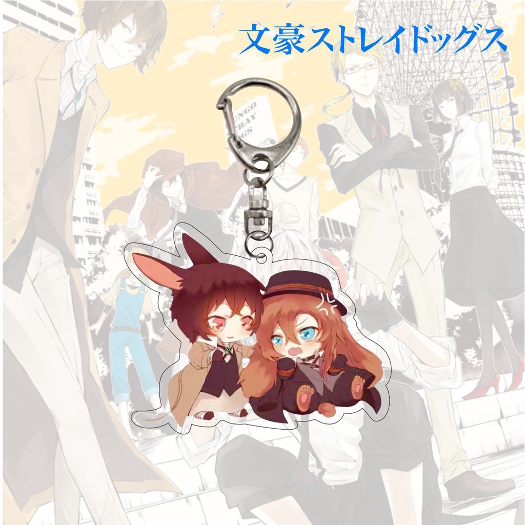 Móc khóa nhựa acrylic hình nhân vật anime Bungo Stray Dogs
