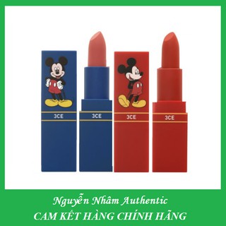Son Thỏi 3CE LIP COLOR - Phiên Bản Micky 💝 Son 3CE Mickey Mouse Limited Edition