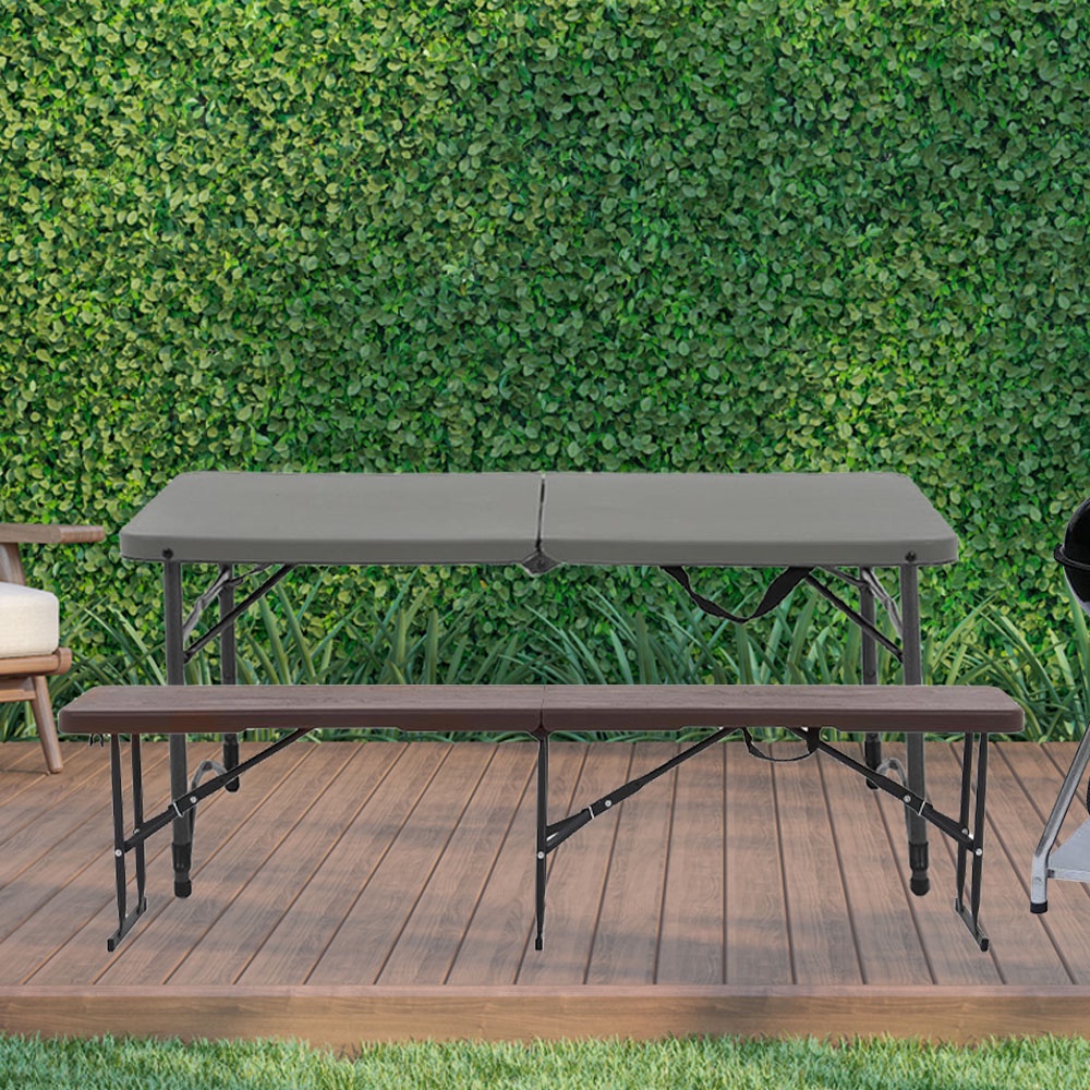HomeBase SPRING Ghế băng gấp được bằng nhựa HDPE có chất chống tia cực tím Thái Lan W180xH43xD28cm