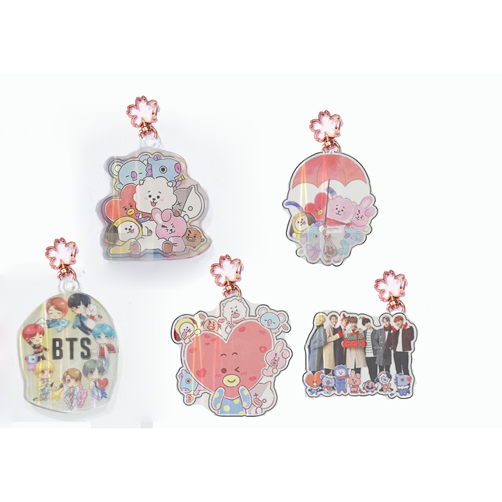 Móc chìa khoá bangtan mica hologram  MKMH3 army cute dễ thương hoạt hình thần tượng
