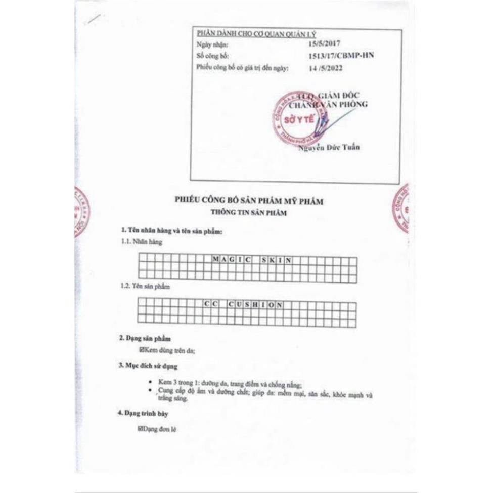 Phấn nước ngọc trai MAGIC SKIN Ultimate CC Cushion 👍 NÂNG TONE, CHỐNG NẮNG, CHE KHUYẾT ĐIỂM ✔ CHÍNH HÃNG | BigBuy360 - bigbuy360.vn