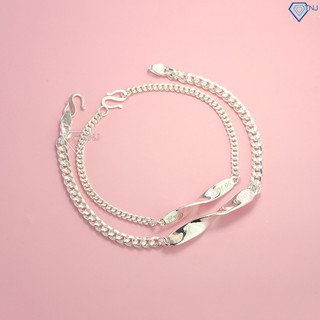 Vòng tay cặp đôi tình yêu khắc tên, vòng tay đôi nam nữ hình vô cực LTD0011