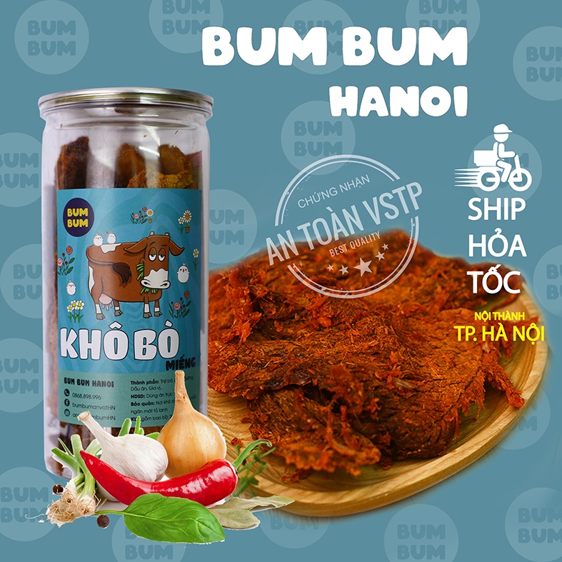 Khô bò miếng BumBum đồ ăn vặt Hà Nội siêu ngon siêu rẻ | BigBuy360 - bigbuy360.vn