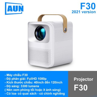 [ PHÂN GIẢI THỰC 1080P] Máy chiếu Mini Aun F30 Full HD - máy chiếu mini fullhd 1080p - máy chiếu gia đình - có quai xách