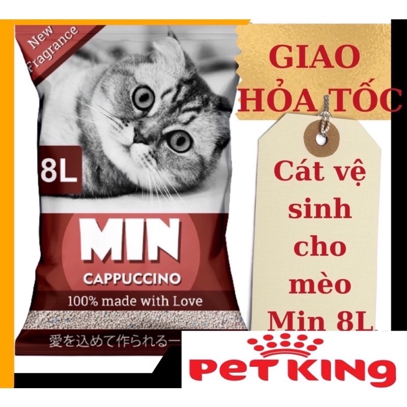 Cát Vệ Sinh MIN 8 Lít Vón Tốt và Khử Mùi cho Mèo Yêu
