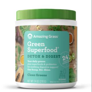 SIÊU THỰC PHẨM XANH THẢI ĐỘC RUỘT AMAZING GRASS SUPERFOOD DETOX & DIGEST