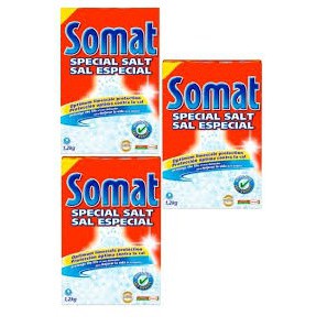 3 hộp muối rửa chén bát ly Somat 1,2kg dùng cho máy rửa bát (viên bột bóng đức nhập khẩu)