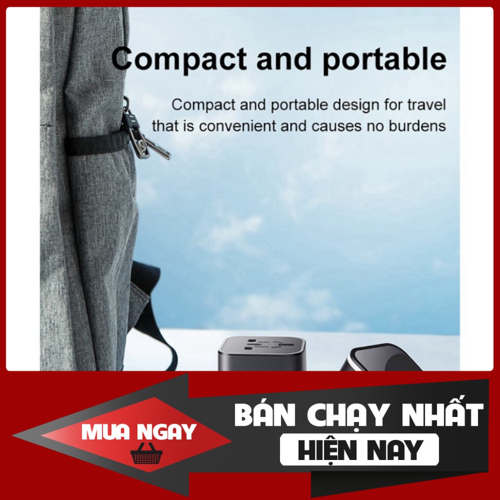 HÀNG SALE NGHI BÁN  Bộ sạc nhanh du lịch đa năng Baseus Removable 2 in 1 Universal Travel Adapter PPS Quick Charger Edit