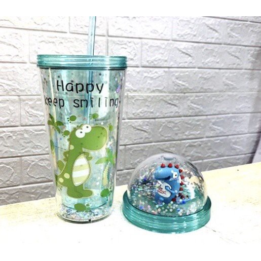 [RẺ VÔ ĐỊCH] Cốc Giữ Nhiệt Hình Khủng Long 450ml 2 Lớp - Tặng Kèm Ống Hút Nước | BigBuy360 - bigbuy360.vn