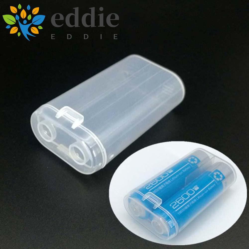 Set 4 Hộp Nhựa Trong Suốt Đựng Pin Sạc Dự Phòng 2X18650 Giá Đỡ