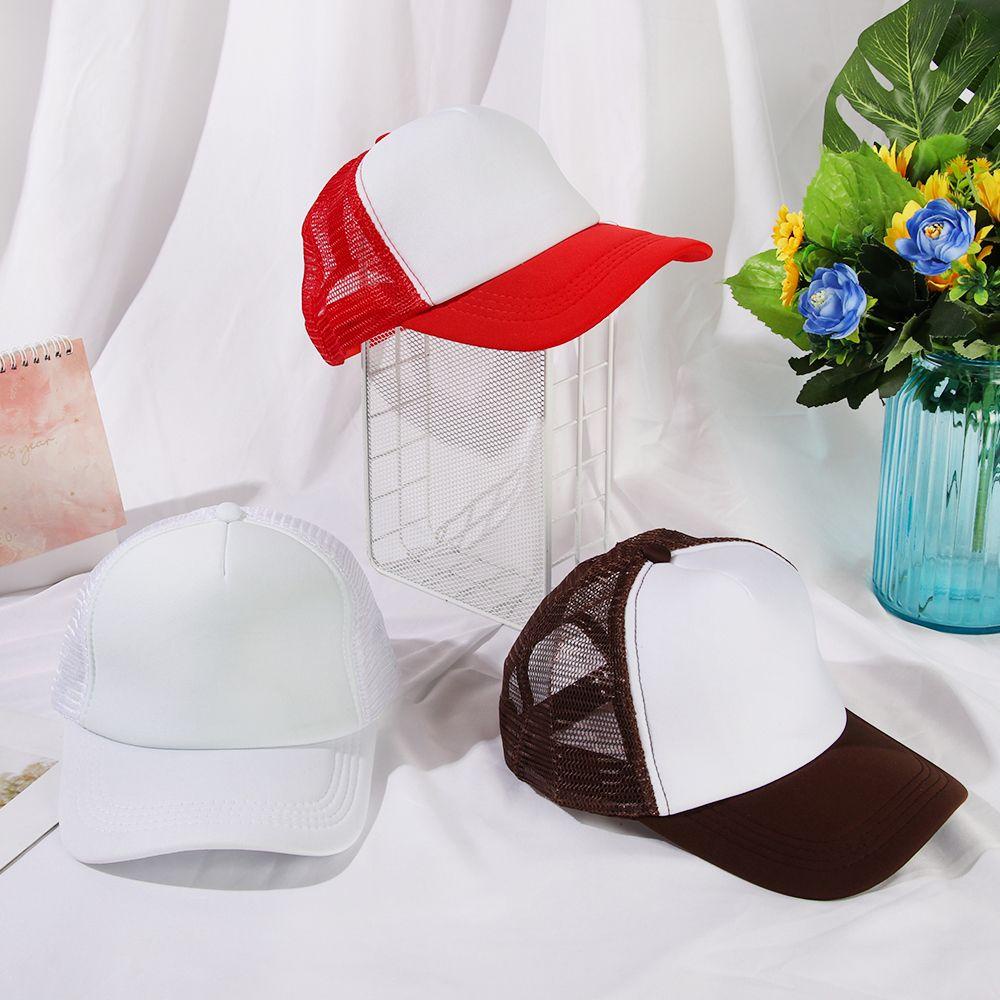 Mũ bóng chày màu trơn phối vải lưới có thể điều chỉnh phong cách hip hop thời trang cá tính cho unisex